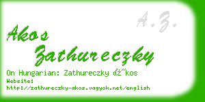 akos zathureczky business card